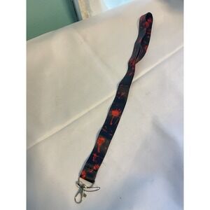 Blood Splatter  Lanyard Red Black Key Chain BinA